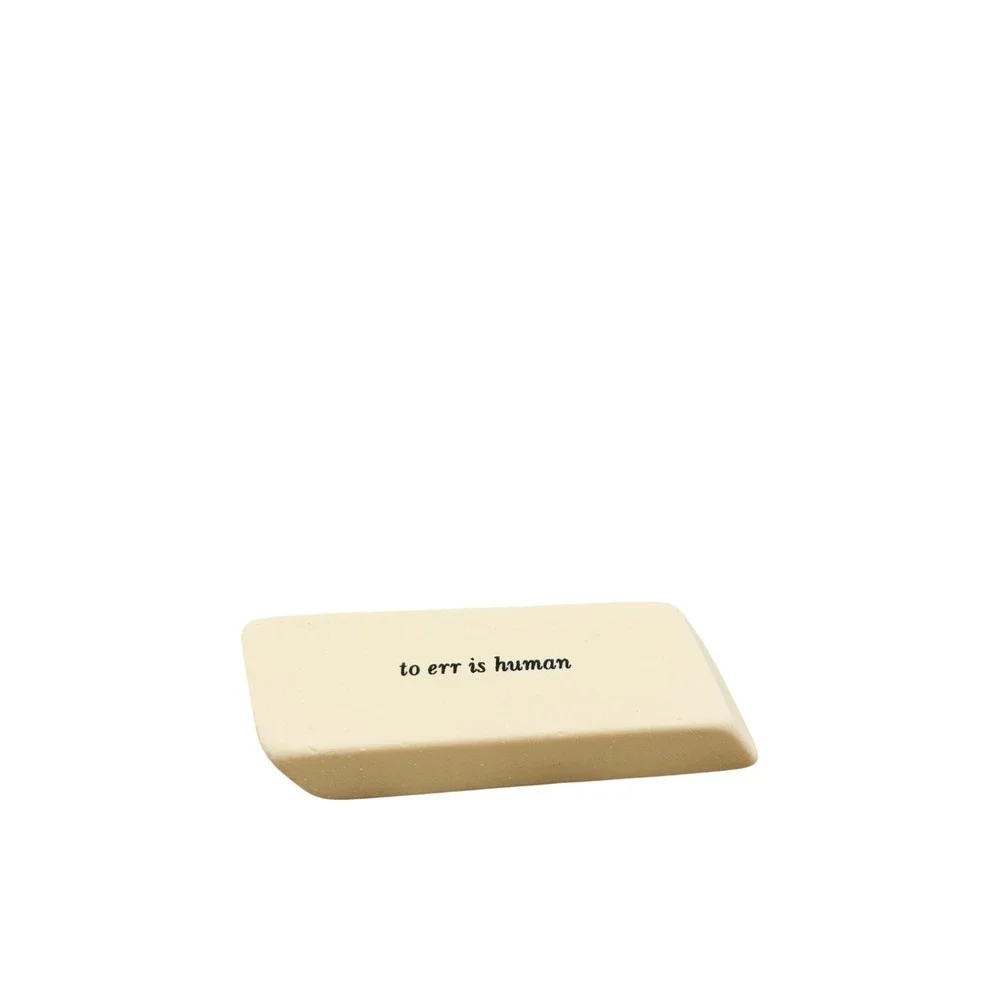 Kate Spade New York To Err Is Human Cream Logo Block Eraser Stationery Accessory